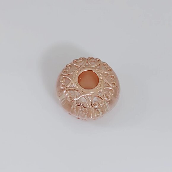 Pandora Rose Iridescent White Murano Glass Charm Bead with box - Picture 2 of 4